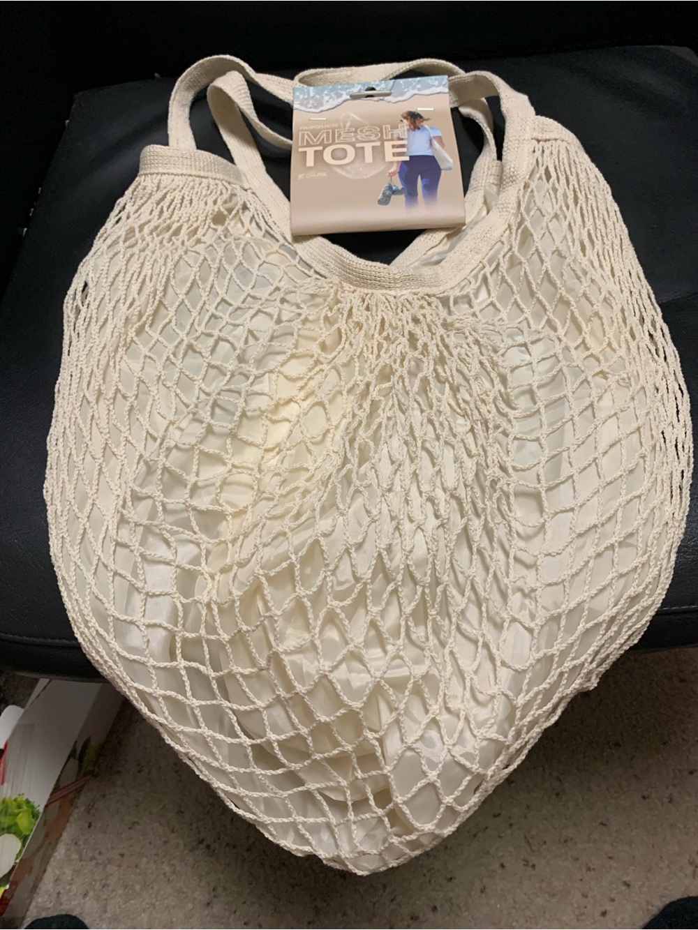 Reusable Mesh Tote Bag - Cream. Nupouch